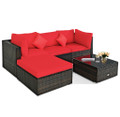 Rattan 5-Piece Outdoor Patio Sectional product image