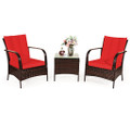 Rattan Outdoor 3-Piece Chair & Table Set product image