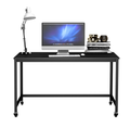 Wood Top Metal Frame Rolling Laptop Computer Desk  product image