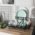 2-Tier Collapsible Dish Rack with Removable Drip Tray product image