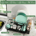 2-Tier Collapsible Dish Rack with Removable Drip Tray product image