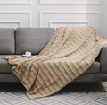 Soft Faux Fur Microplush Reversible Throw Blanket product image
