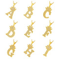 A-Z Alphabet Initial Crown Pendant Necklace product image