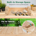 Large Garden Potting Bench Table with Display Rack and Hidden Sink product image