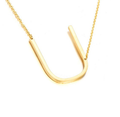 18K Gold-Plated Sideway Initial Necklace product image