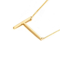 18K Gold-Plated Sideway Initial Necklace product image