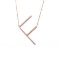 18K Gold-Plated Sideway Initial Necklace product image
