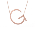 18K Gold-Plated Sideway Initial Necklace product image