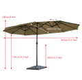 Double-Sided 15' Market Outdoor Umbrella product image