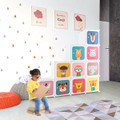 Kids' 12-Cube Wardrobe Closet with Hanging Section and Doors product image