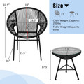 3-Piece Patio Acapulco Furniture Bistro Set with Glass Table product image