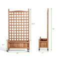 50-Inch Wood Planter Box with Trellis product image