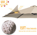 Outdoor 15' X 9' Double-sided Patio Umbrella product image