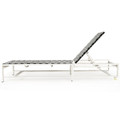 Outdoor Adjustable Patio Chaise Lounge Chair with Wheels & Sturdy Metal Frame product image