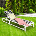 Outdoor Adjustable Patio Chaise Lounge Chair with Wheels & Sturdy Metal Frame product image