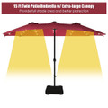 15-Foot Solar LED Double Patio Umbrella with Crank product image