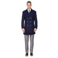 Men's Double- or Single-Breasted Peacoat Wool Blend Dress Jacket product image