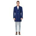Men's Double- or Single-Breasted Peacoat Wool Blend Dress Jacket product image