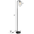 Industrial Floor Lamp with Glass Shade product image