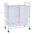 Semi-transparent 12-Drawer Rolling Cart  product image