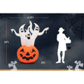 6-Foot Inflatable Halloween Three White Ghosts with Pumpkin Decor product image