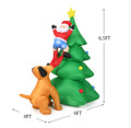 6.5-Foot Outdoor Inflatable Christmas Tree Santa Décor with LED Lights product image