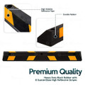 Zone Tech® Large Heavy Duty 72-Inch Long Rubber Parking Curb product image