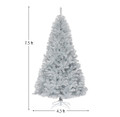 Unlit Artificial 7.5Ft Silver Tinsel Christmas Tree product image