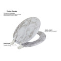 Round Toilet Seat with Easy Clean & Change Hinge product image