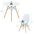 5-Piece Modern Round Dining Room Table with Solid Beech Wood Legs product image