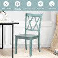 Cross Back Rubberwood Dining Room Chairs (Set of 2) product image