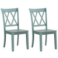 Cross Back Rubberwood Dining Room Chairs (Set of 2) product image