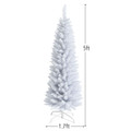 5-Foot Artificial Christmas Pencil Tree with Folding Metal Stand product image