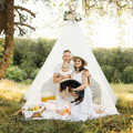 Kids' Lace Conical Tent with Colorful String Lights product image