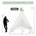 Kids' Lace Conical Tent with Colorful String Lights product image