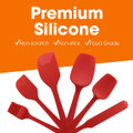 Cheer Collection Silicone Spatula Set for Nonstick Cookware product image