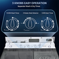 21-Pound Portable Compact Mini Twin-Tub Washing Machine with Drain Spinner product image