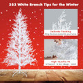 6-Foot Artificial Xmas Tree with 383 PE Branch Tips & 300 LED Lights product image