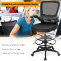 Height-Adjustable Drafting Chair with Flip-up Arms product image