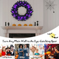 24-Inch Pre-Lit Halloween Wreath with 35 Purple LED Lights product image