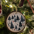 Real Wooden Winter Wonderland Ornament (2-Pack) product image