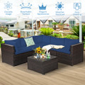 6-Piece Outdoor Patio Rattan Sectional Sofa Set product image