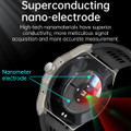 Newest Smart Watch Bluetooth Call Amoled Screen Ecg Blood Sugar Uric Acid Blood Lipid Body Temperature Radiation Level Color Brown product image