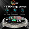 Newest Smart Watch Bluetooth Call Amoled Screen Ecg Blood Sugar Uric Acid Blood Lipid Body Temperature Radiation Level Color Brown product image