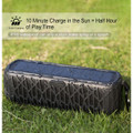 Waterproof Solar Bluetooth Speaker with Mic, Stereo Sound with Bass, Black product image