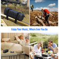 Waterproof Solar Bluetooth Speaker with Mic, Stereo Sound with Bass, Black product image