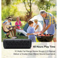 Waterproof Solar Bluetooth Speaker with Mic, Stereo Sound with Bass, Black product image