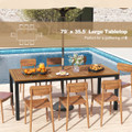 8-Person Outdoor 79-Inch Acacia Wood Patio Table with Umbrella Hole product image