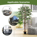 63-Inch Indoor Potted Artificial Ficus Tree product image