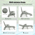 5-Position Adjustable Folding Lounger Chaise Chair on Wheels product image